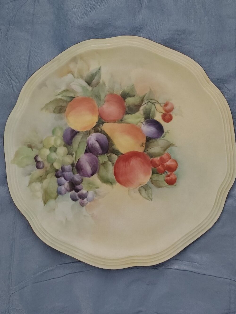 Gorgeous Vintage Planken hammer Floss Bavaria Large Platter Plate